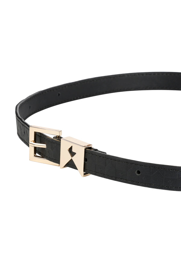 Karen Walker Monogram Keeper Belt Black