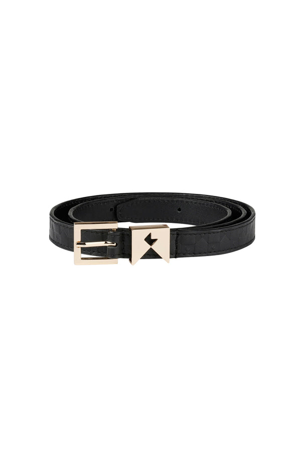 Karen Walker Monogram Keeper Belt Black