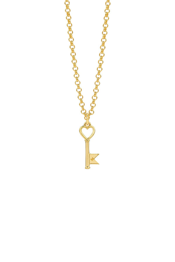 Karen Walker Monogram Key Necklace Gold