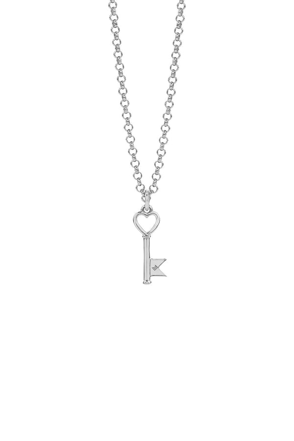 karen walker Monogram Key Necklace Silver