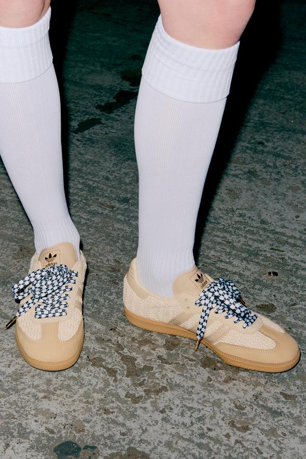 karen walker Monogram Shoelaces Black/White