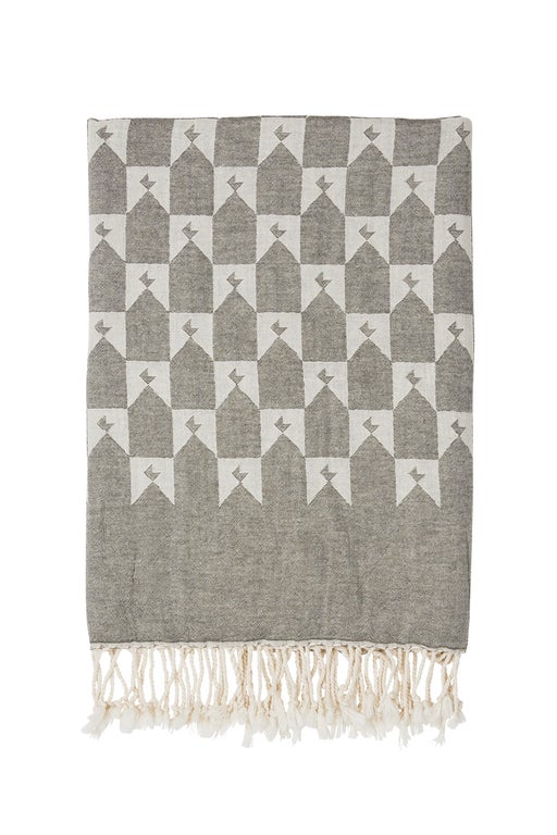 Karen Walker Monogram Turkish Towel Dark Olive