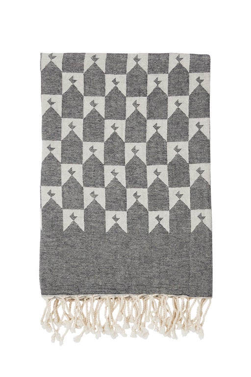 karen walker Monogram Turkish Towel Indigo