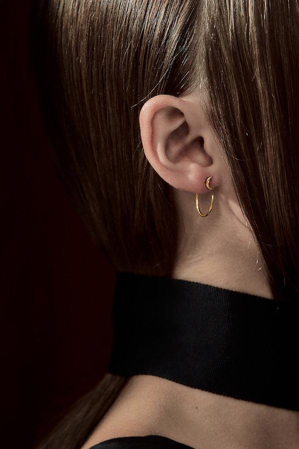 Karen Walker Moon And Star Hoops Gold