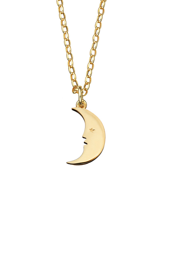 Karen Walker Moon Necklace Gold-Plated