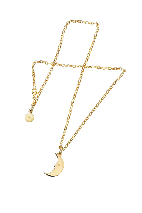 Karen Walker Moon Necklace Gold-Plated