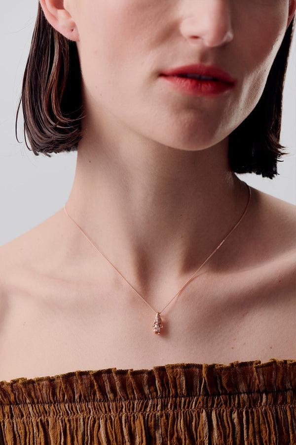 Karen Walker Ms Gnome Necklace Rose Gold