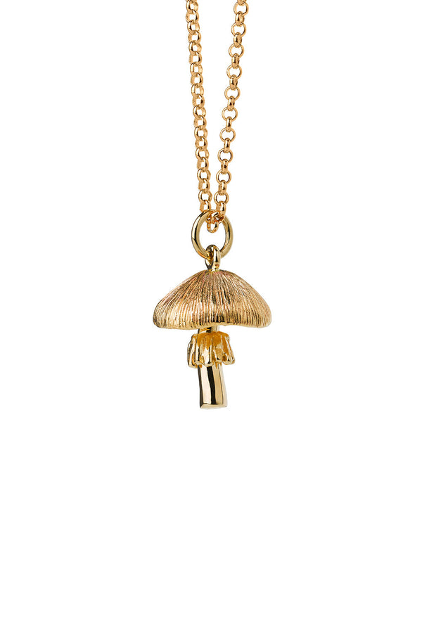 Karen Walker Mushroom Necklace Gold