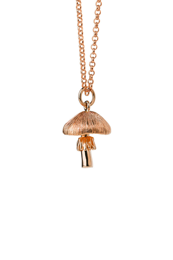 Karen Walker Mushroom Necklace Rose Gold