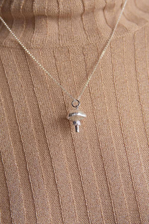 Karen Walker Mushroom Necklace Silver