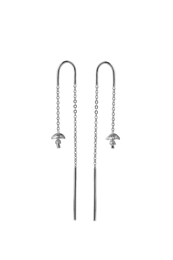 Karen Walker Mushroom Thread Earrings Silver