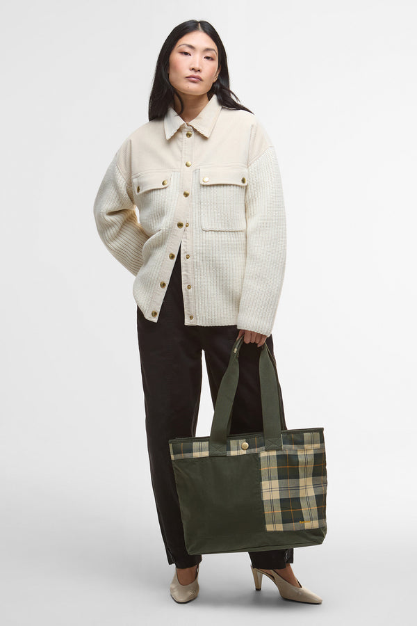 Karen Walker Mya Patchwork Tote Bag Sage/Ancient