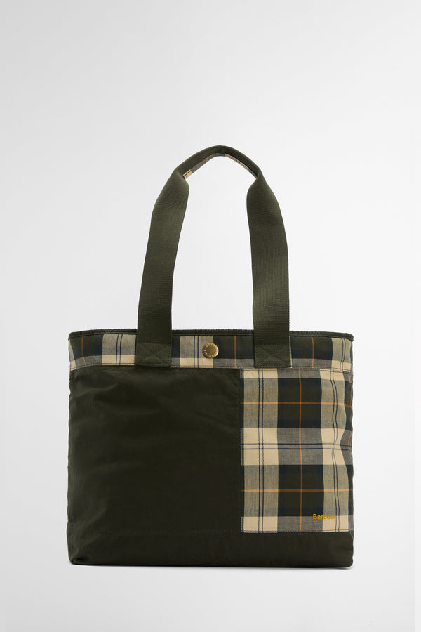 karen walker Mya Patchwork Tote Bag Sage/Ancient