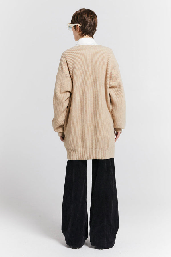 Karen Walker Naomi Oversized Cashmere Sweater Oat
