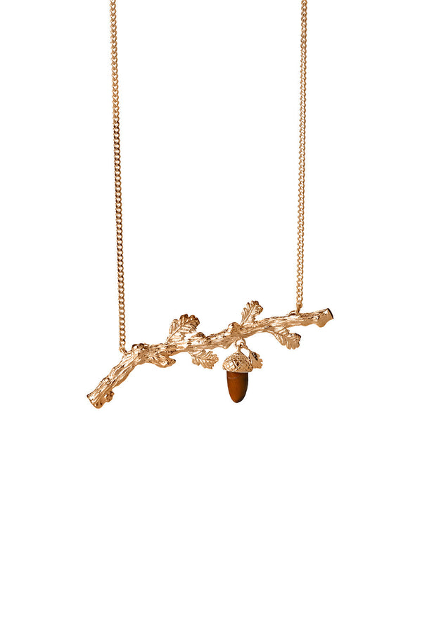 Karen Walker Oak Branch Necklace Gold