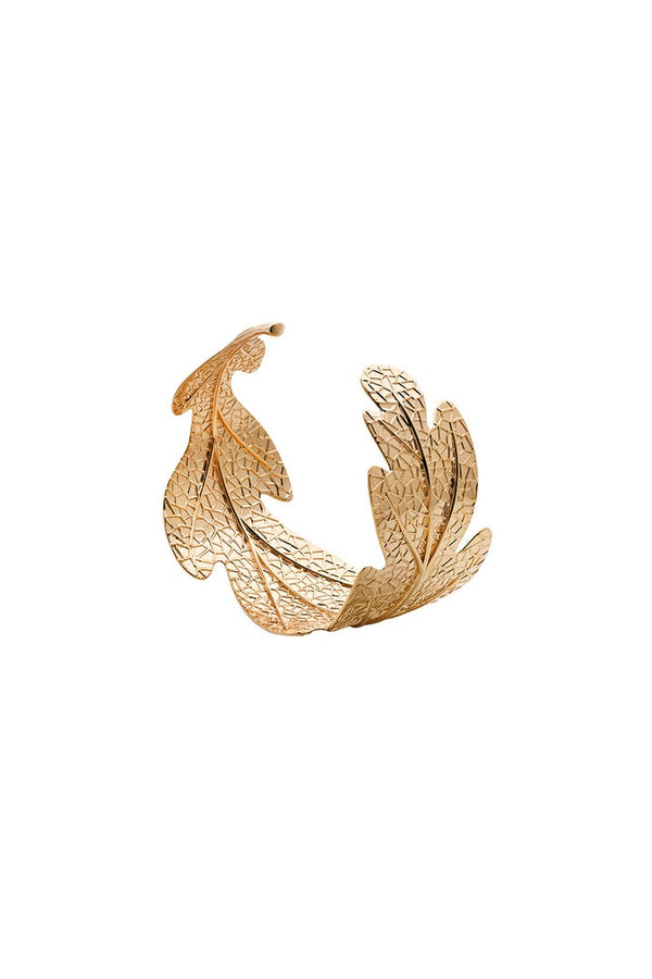 Karen Walker Oak Leaf Cuff Gold