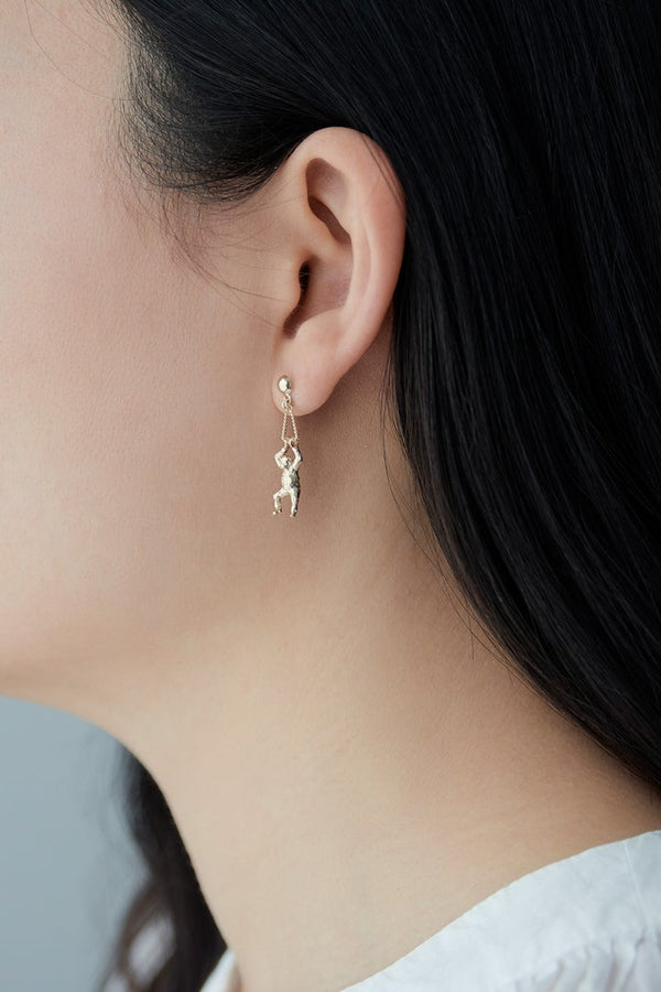 Karen Walker Orangutan Earrings Gold