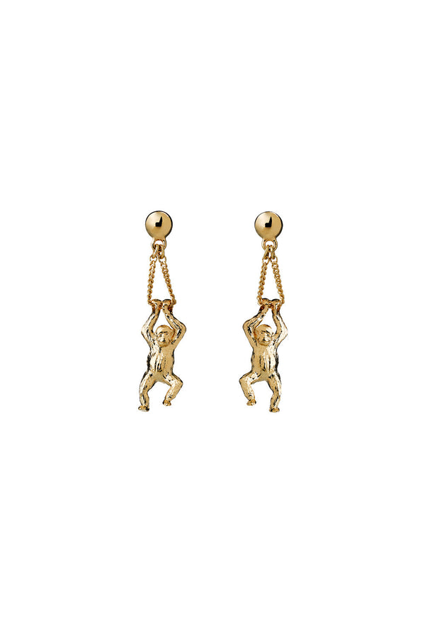 karen walker Orangutan Earrings Gold