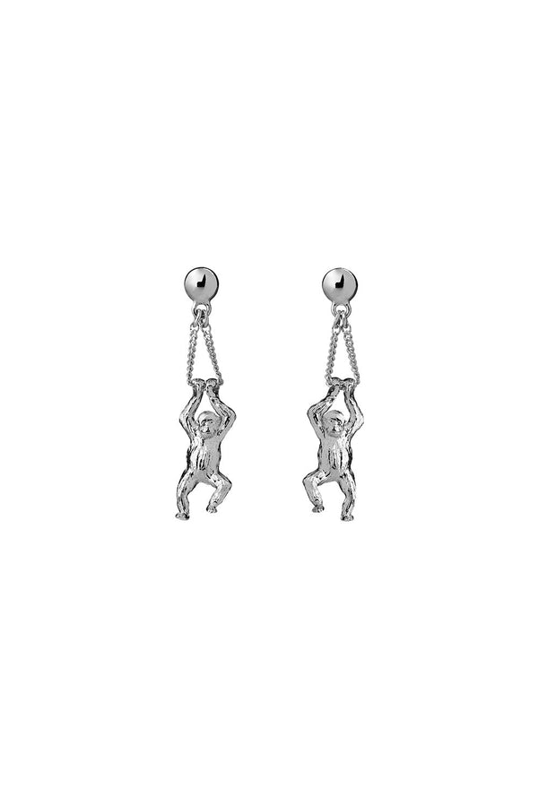 Karen Walker Orangutan Earrings Silver