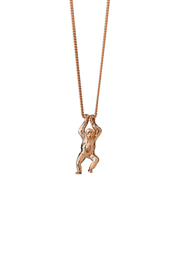 Karen Walker Orangutan Necklace Rose Gold