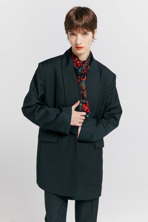 Karen Walker Oversized Dinner Jacket Dark Green