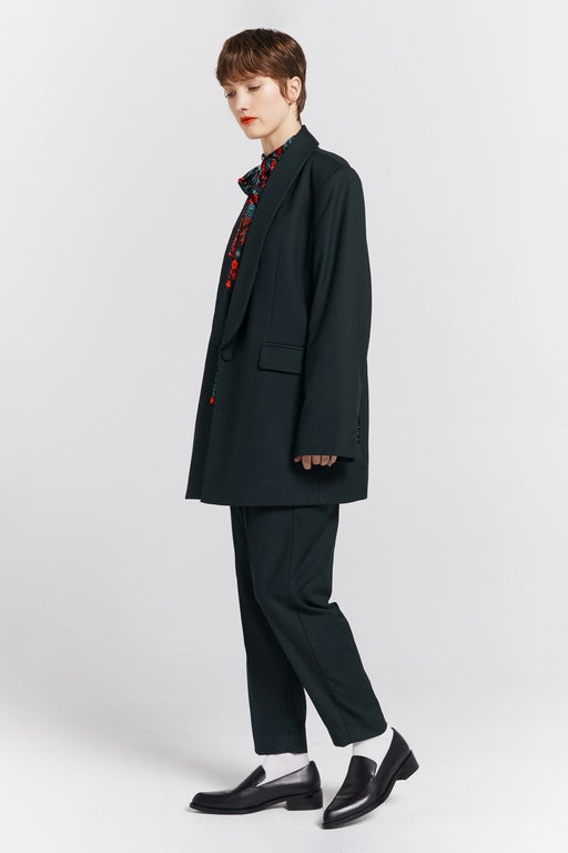 Karen Walker Oversized Dinner Jacket Dark Green