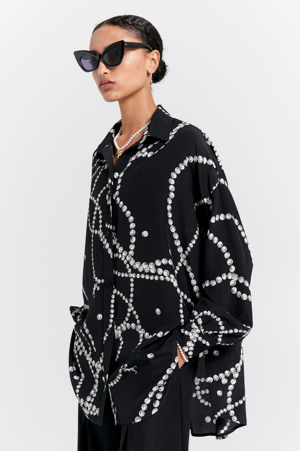 Karen Walker Oversized Walker Shirt Black