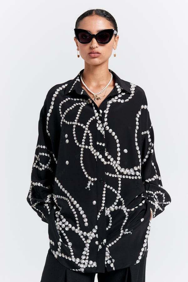 karen walker Oversized Walker Shirt Black