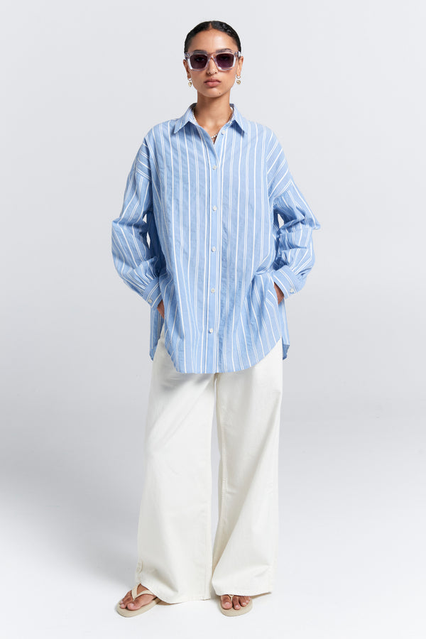 Karen Walker Oversized Walker Shirt Blue