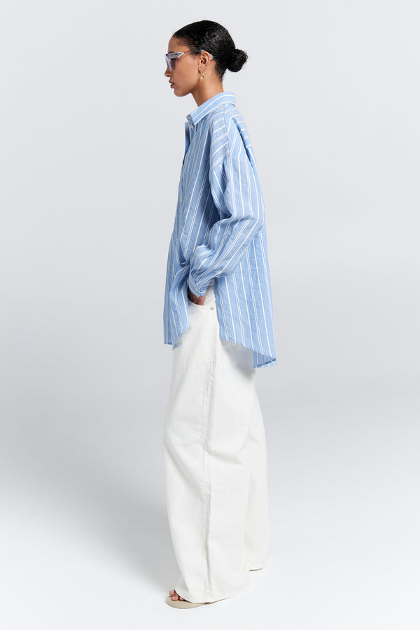 Karen Walker Oversized Walker Shirt Blue