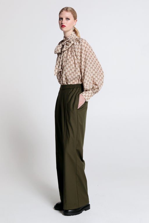 Karen Walker Palazzo Lounge Pants Olive