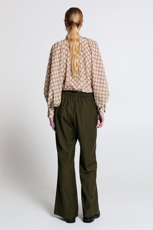 Karen Walker Palazzo Lounge Pants Olive