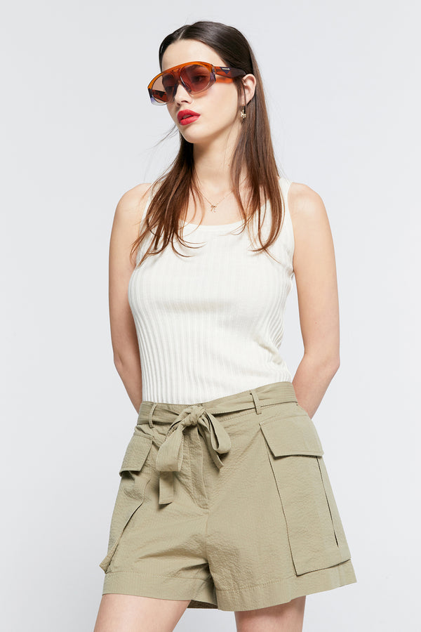 Karen Walker Parkside Shorts Herb Green