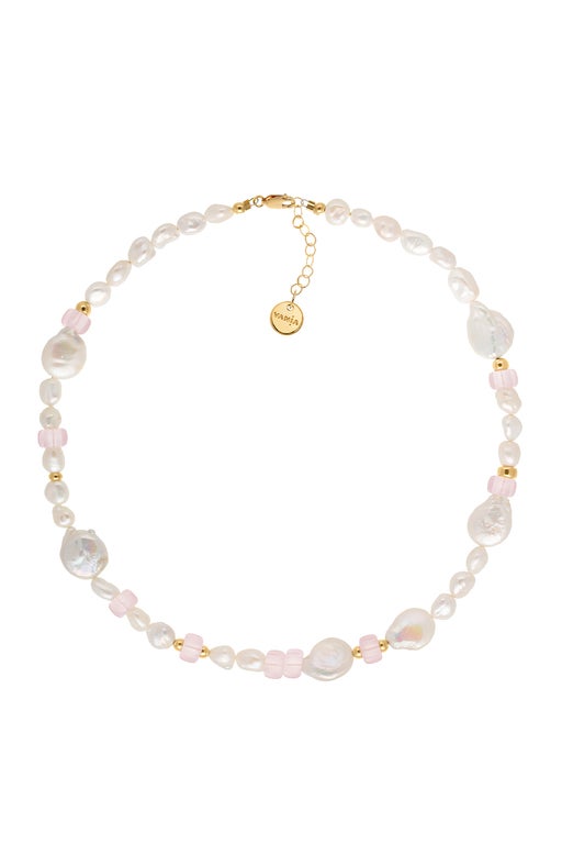 Karen Walker Pearl With Czech Glass Necklace