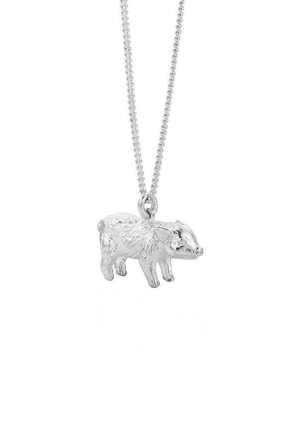 Karen Walker Pig Necklace Silver