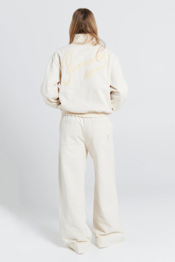 Karen Walker Pin Tuck Track Pants Ecru