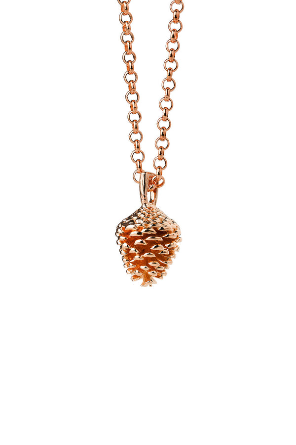 Karen Walker Pinecone Necklace Rose Gold