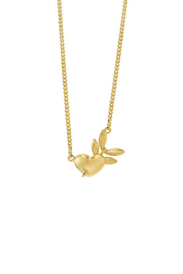 Karen Walker Pixie Heart Necklace Gold