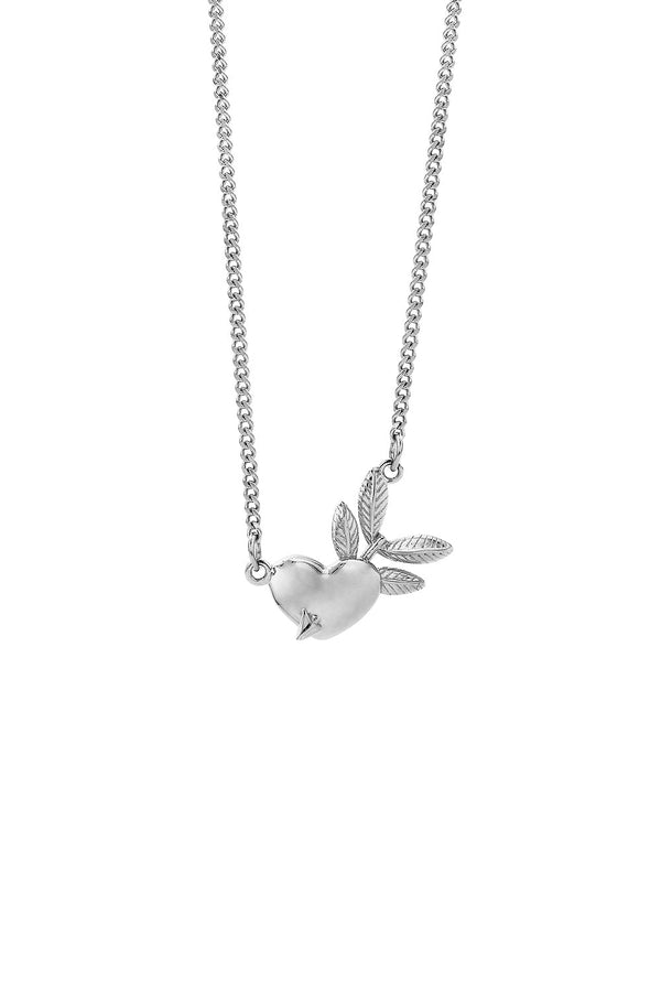 Karen Walker Pixie Heart Necklace Silver