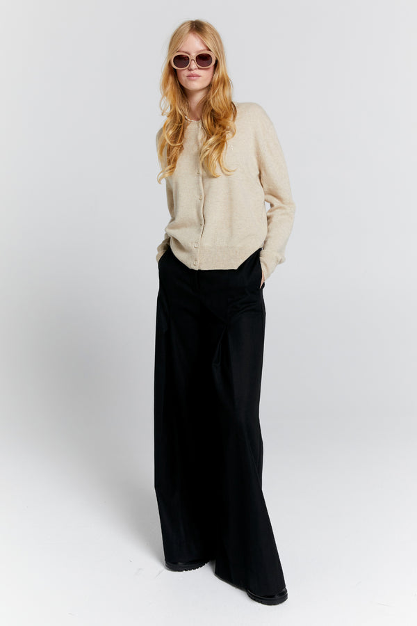 Karen Walker Posy Cashmere Cardigan Stone Marle