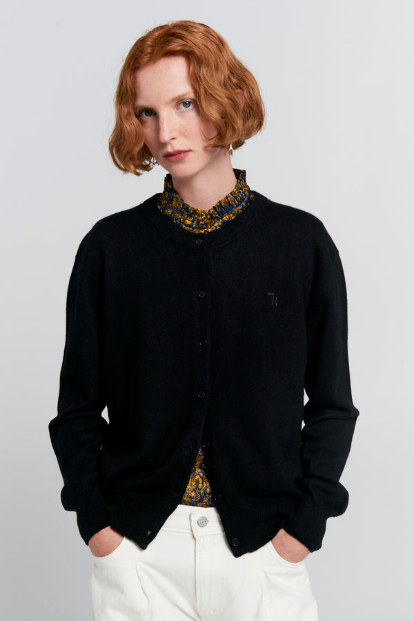 Karen Walker Posy Cashmere K Cardigan Black