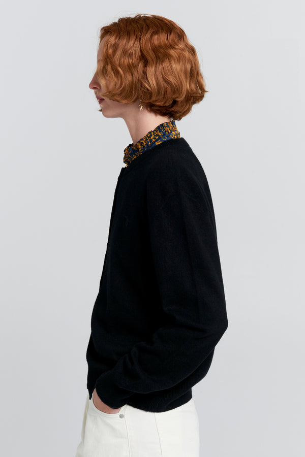 Karen Walker Posy Cashmere K Cardigan Black