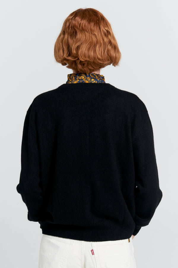 Karen Walker Posy Cashmere K Cardigan Black
