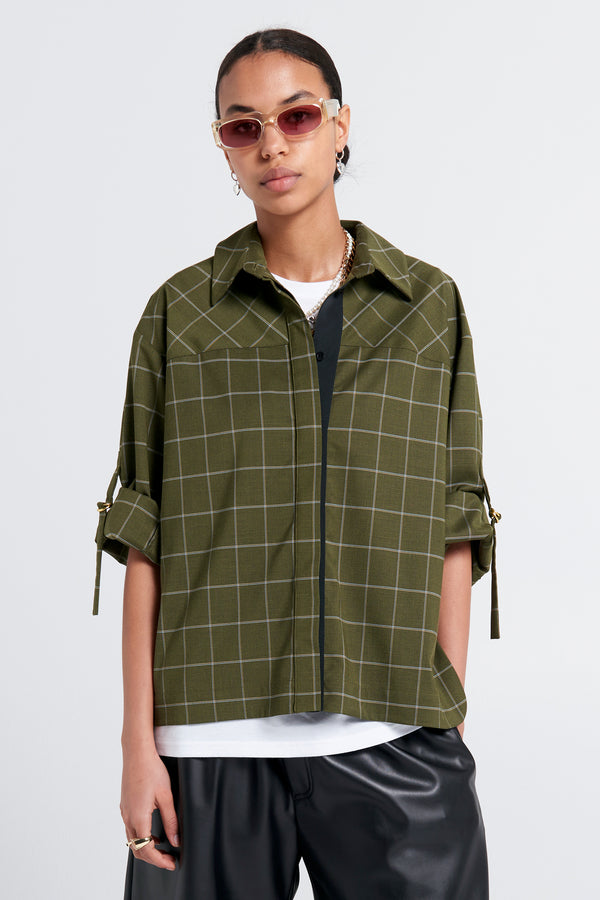 Karen Walker Promenade Shirt Khaki Green