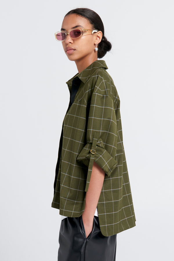 Karen Walker Promenade Shirt Khaki Green