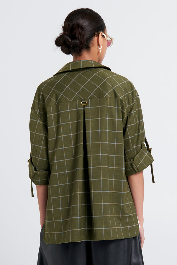 Karen Walker Promenade Shirt Khaki Green