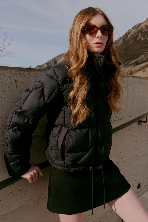 Karen Walker Quest Monogram Down Puffer Black