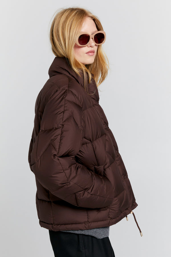 Karen Walker Quest Monogram Down Puffer Mahogany