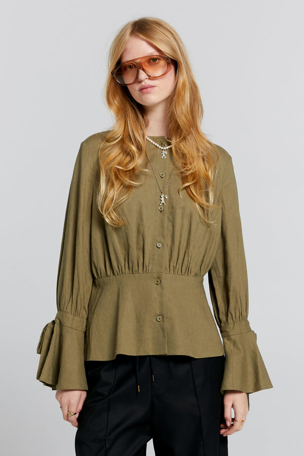 karen walker Quest Shirt Herb Green