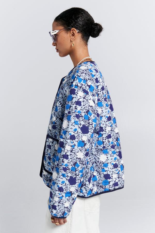 Karen Walker Quilted Drift Jacket Blue Multi